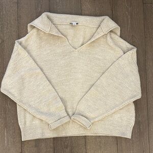 Topshop Beige V-Neck Sweater